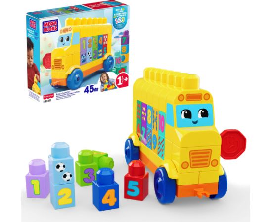 Mattel MBL AUTOBUS BUDUJ I LICZ POJAZD KLOCKI JKG34 PU3 Машины и аксессуары