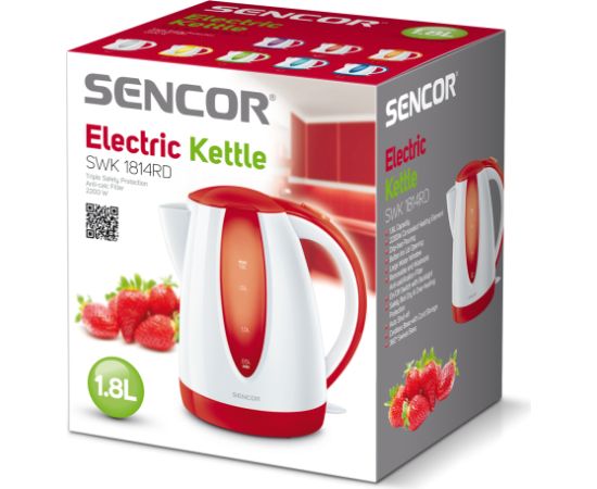 Water kettle Sencor, white/red Чайники (электрические)