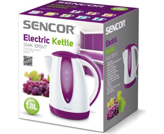Water kettle Sencor, white/violet Tējkannas (elektriskās)