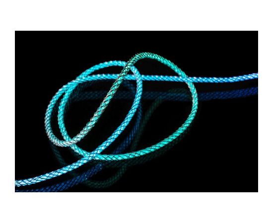 Fixed Glowing Charging Cable USB-C/USB-C, PD support, Rainbow FIXDLED-CC-RA Data USB kabeļi