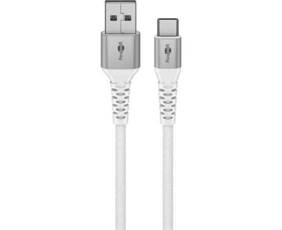 Goobay USB-C to USB-A Supersoft Textile Cable with Metal Plugs 74531 Data USB kabeļi