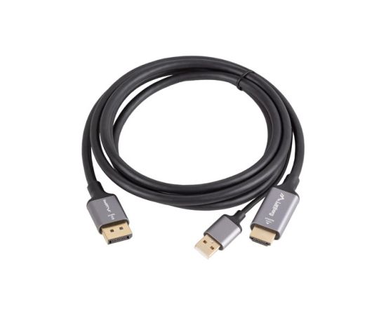 Lanberg HDMI (M) to Displayport (M) cable 4K, Black CA-HDDP-20CU-0018-BK 1.8 m  Кабель HDMI
