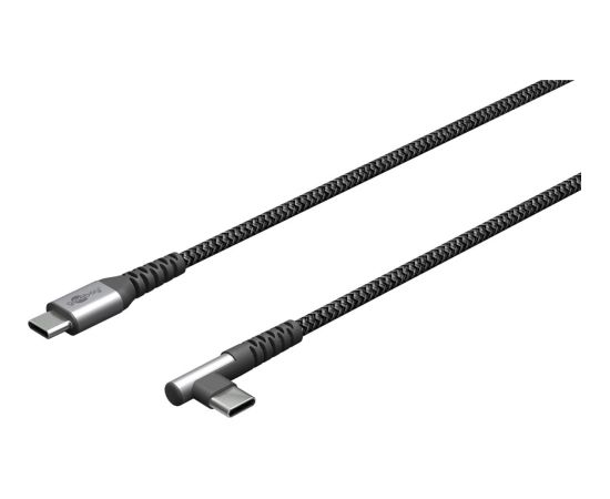 Goobay 64659 USB-C to USB-C Textile Cable with Metal Plugs, 1 m USB-C to USB-C Дата USB-кабели