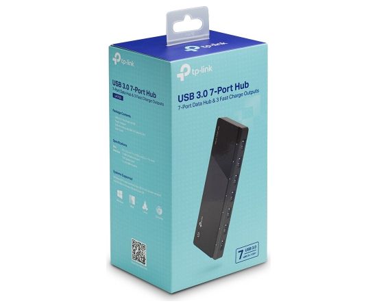 TP-Link UH700 USB 3.2 Gen 1 (3.1 Gen 1) Micro-B 5000 Mbit/s Black USB / Type-C Hub
