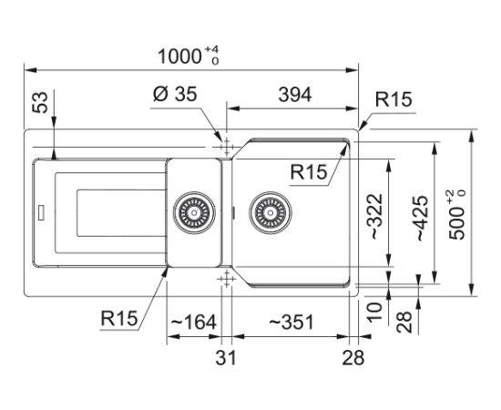 Franke Urban UBG 651-100 3 1/2'' Kašmira Fragranīta Virtuves Izlietne Кухонные раковины