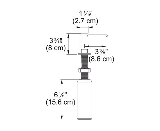 Franke Atlas Melns Nerūsējoša Tērauda Virtuves Izlietnes Dozators 300ml Jaunumi Sadz. tehnika