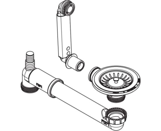 Franke WK Manual 1B Hidden Round Overflow manuālais notekas komplekts Jaunumi Sadz. tehnika