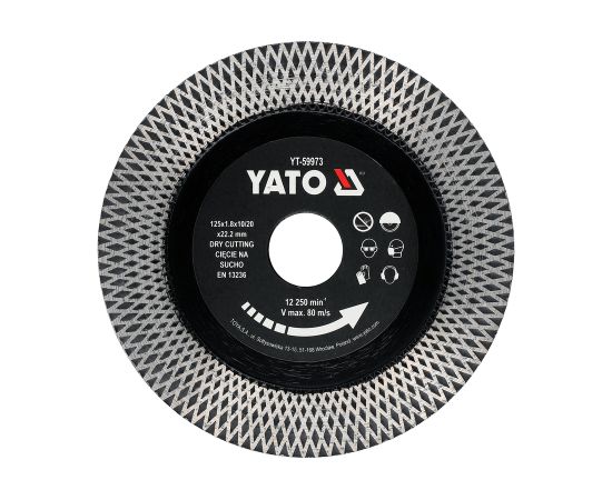 Dimanta griešanas disks Yato YT-59973; 125 mm Dažādi diski