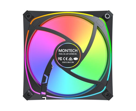 CASE FAN 120MM/AX120 PRO BLACK 3 IN 1 MONTECH Korpusu dzesēšana