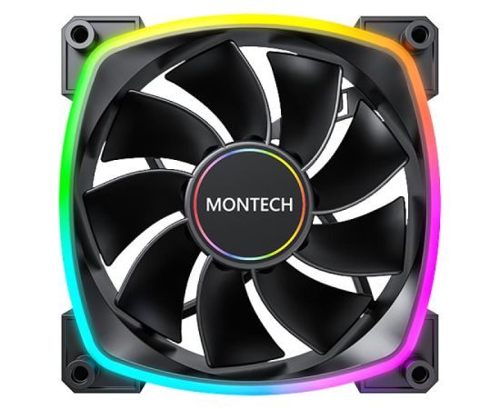 CASE FAN 140MM/RX140 PWM BLACK MONTECH Korpusu dzesēšana