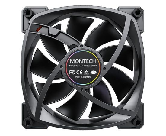 CASE FAN 140MM/RX140 PWM BLACK MONTECH Korpusu dzesēšana