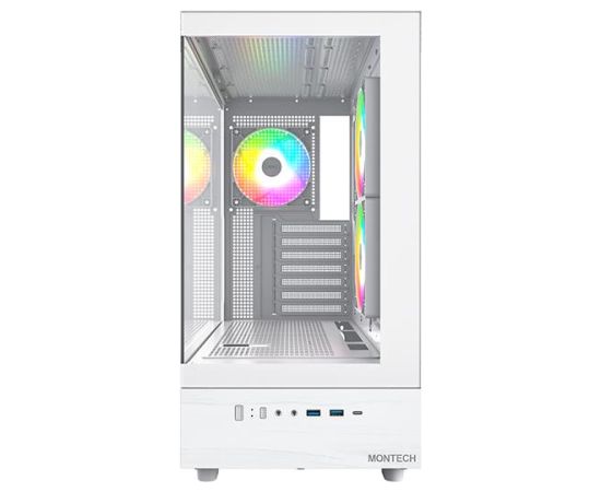Case MONTECH XR MidiTower Not included ATX MicroATX MiniITX Colour White XR(W) Datoru korpusi
