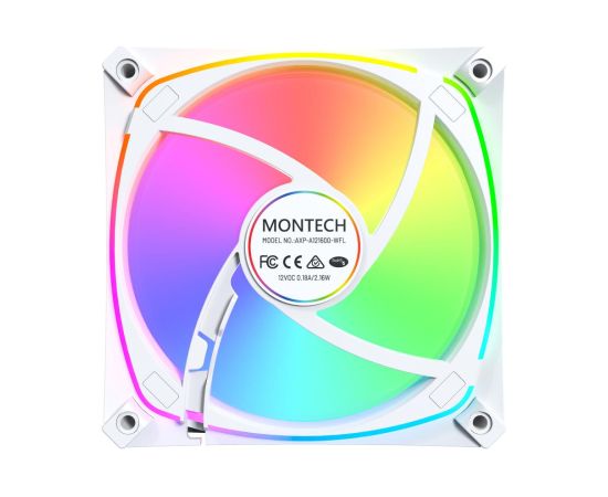 CASE FAN 120MM/AX120 PRO WHITE MONTECH Korpusu dzesēšana
