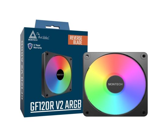 CASE FAN 120MM/GF120R V2 ARGB PWM (B) MONTECH Korpusu dzesēšana