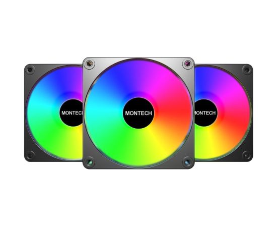 CASE FAN 120MM GF120 V2/ARGB PWM 3I1(B) MONTECH Korpusu dzesēšana