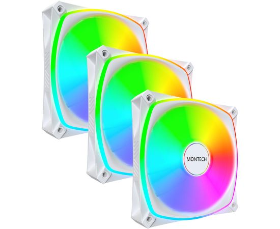 CASE FAN 120MM/RX120 PRO WHITE 3 IN 1 MONTECH Korpusu dzesēšana