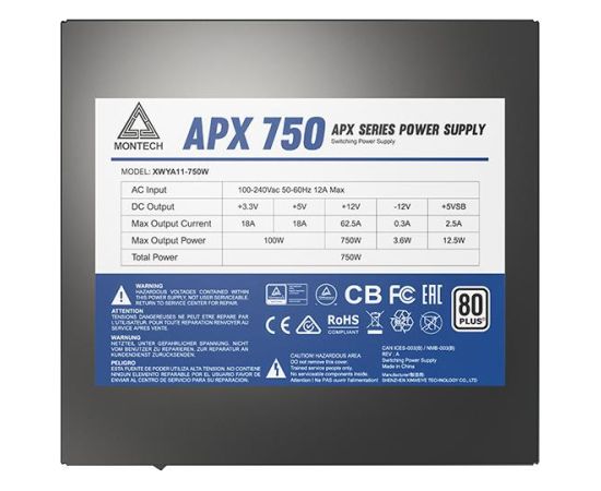 Power Supply MONTECH APX 750W 750 W APX750 Datoru barošanas bloki