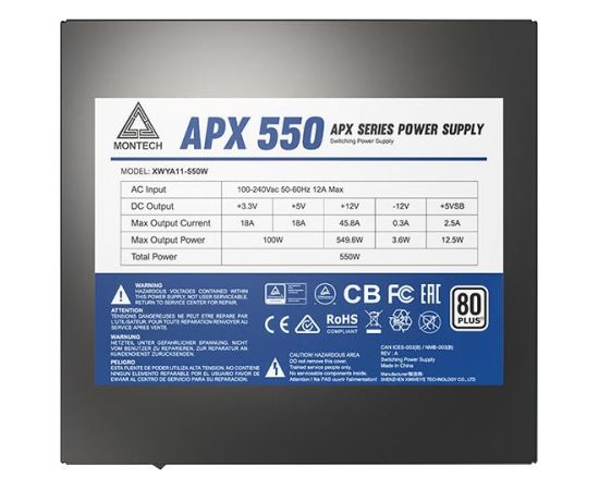 Power Supply MONTECH APX 550W 550 W APX550 Datoru barošanas bloki