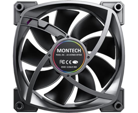 CASE FAN 120MM/AX120 PWM BLACK 3 IN 1 MONTECH Korpusu dzesēšana