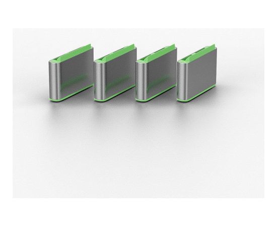 USB PORT TYPE-C BLOCKER 4PACK/GREEN 40426 LINDY Сетевые кабели, провода