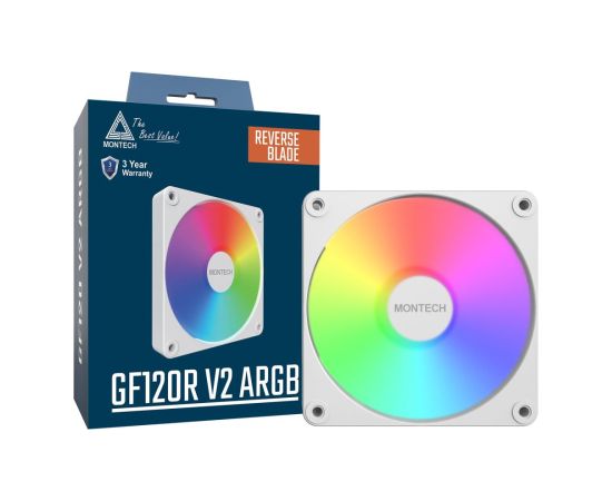 CASE FAN 120MM/GF120R V2 ARGB PWM (W) MONTECH Korpusu dzesēšana