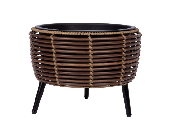 Planter WICKER 36x36xH27cm, brown Новости, мебель, дом