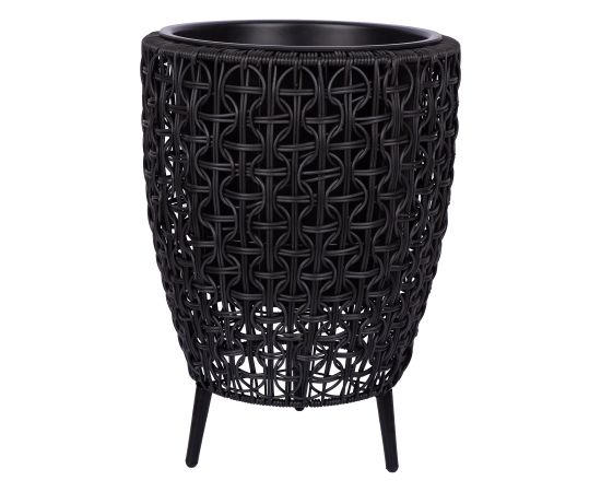 Puķu pods WICKER 38x38xH54cm, melns Jaunumi, mēbeles, māja
