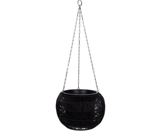 Подвесное кашпо WICKER D32xH22cm, черный Новости, мебель, дом