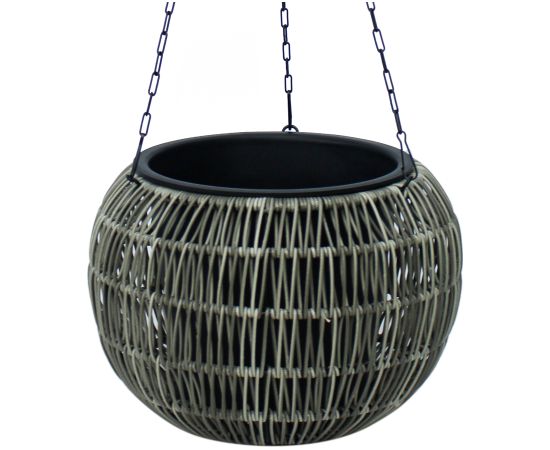 Piekarināms puķupods WICKER D32xH22cm, pelēks Interjera un Dizaina priekšmeti