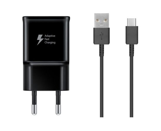 Samsung   EP-TA200EBE + EP-DR140ABE Samsung 15W Travel Charger + USB-C Data Cable Black (OOB Bulk) Зарядные устройства