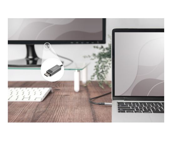 Digitus Bi-directional Adapter Cable DB-300334-010-S USB-C to DisplayPort Data USB kabeļi