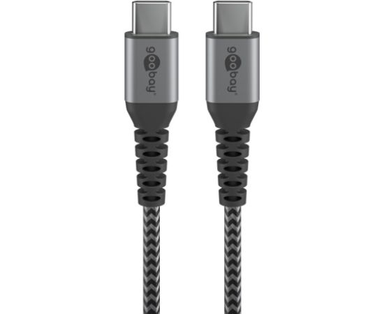 Goobay USB-C  to USB-C  Textile Cable with Metal Plugs 49302 USB-C to USB-C USB-C male USB-C male Data USB kabeļi