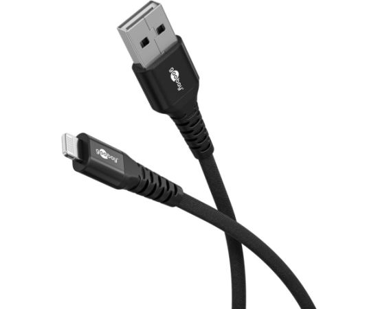 Goobay Lightning USB-A Supersoft Textile Cable with Metal Plugs 74504 Data USB kabeļi