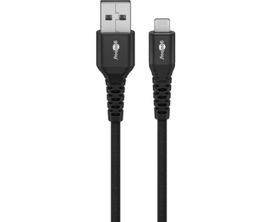 Goobay Lightning USB-A Supersoft Textile Cable with Metal Plugs 74504 Data USB kabeļi