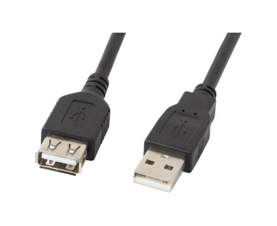 Lanberg Lanberg USB-A 2.0 Cable, 5 m CA-USBE-10CC-0050-BK USB Type-A to USB Type-A Data USB kabeļi