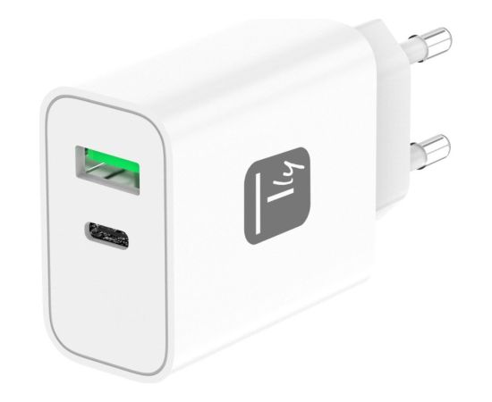 Techly IPW-USB-30WACG mobile device charger Universal White AC Fast charging Indoor Telefonu lādētāji 220v