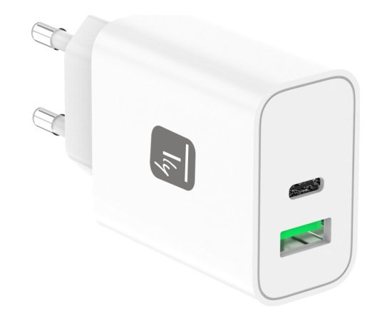 Techly IPW-USB-30WACG mobile device charger Universal White AC Fast charging Indoor Telefonu lādētāji 220v