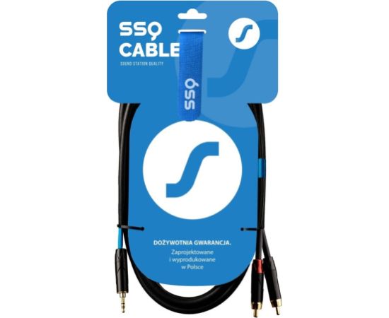 SSQ MIJRCA3 SS-1423 Cable Mini Jack Stereo 3,5 mm - 2x RCA 3 m Black Проводa