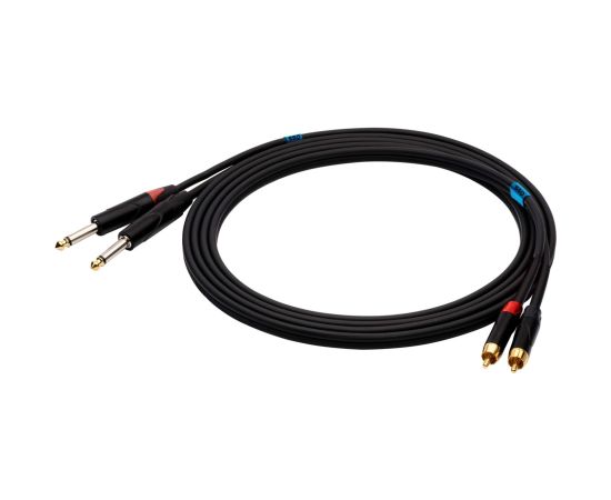 SSQ RCAJM3 SS-1429 Cable 2x RCA - 2x Jack Mono 6,3 mm 3 m Black Проводa