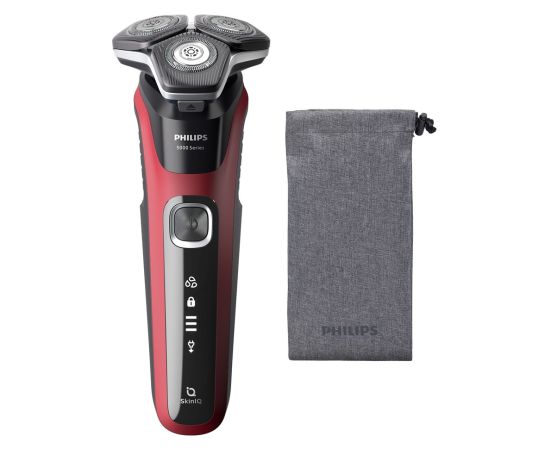 Philips SHAVER Series 5000 S5883/10 men's shaver Rotation shaver Trimmer Black, Red Matu, Bārdas, Ķermeņa trimmeri