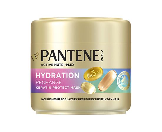 Pantene Hydration Recharge Keratin Protect Mask - Hydratační maska na vlasy 300ml Smaržas - NESAKĀRTOTS