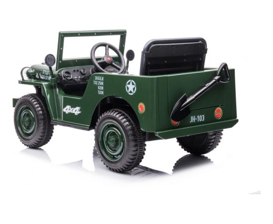 Ramiz Auto na akumulator Retro Wojskowy Zielony Jaunumi, Bērnu preces