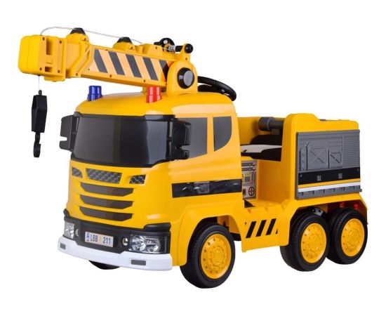 Jokomisiada Auto na akumulator Duży DŹWIG ruchomy hak światło dźwięk bujanie PA0317 Новости - Детские товары