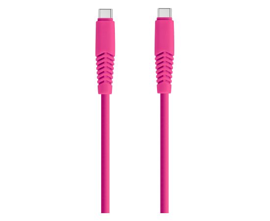 Setty USB-C kabelis ar USB-C, 1,5 m, 20 W, KSC-C-1.5206, rozā Data USB kabeļi