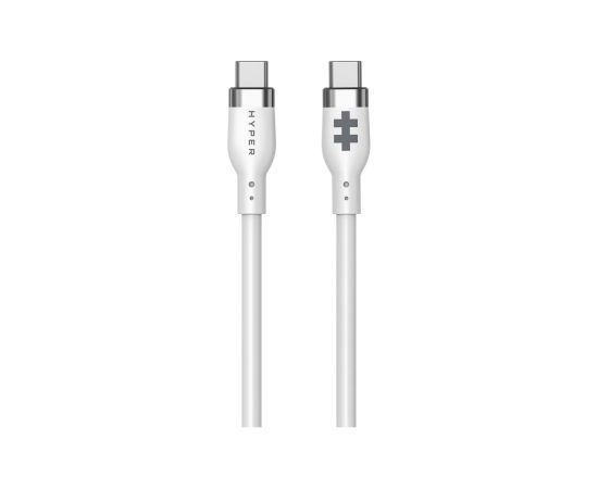 Hyper 1.5m Silicone USB-C to USB-C 60W Charging Cable - White Hyper Data USB kabeļi