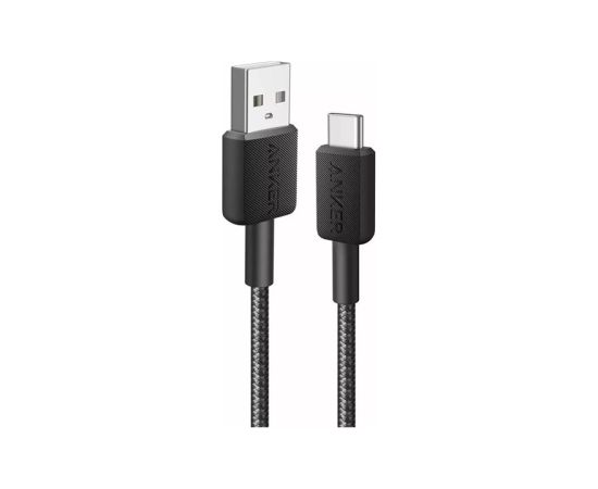 Anker 322 Nylon Cable, Black A81H6G11 USB-A to USB-C Data USB kabeļi