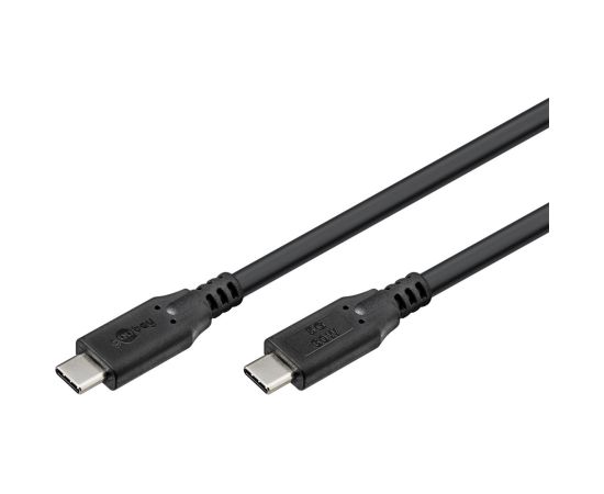 Goobay USB-C™ Cable, USB 3.2, 60 W, 5 Gbit/s, Power Delivery, 1 m, Black Goobay Дата USB-кабели