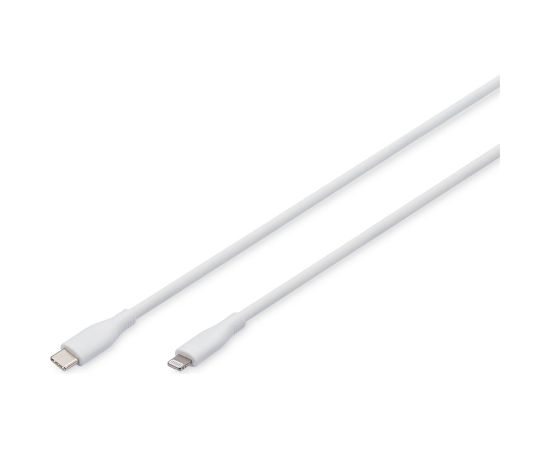 Digitus Lightning silicone connection cable, USB-C - Lightning, 1m AK-600110-010-W Дата USB-кабели