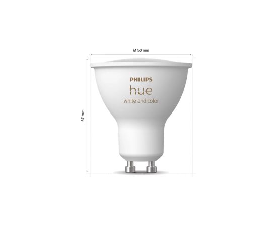 Philips Hue Starter set: 3 GU10 bulbs, dimmer switch, Hue Bridge Pro GU10 Zigbee, Wi-Fi, Bluetooth Viedās lampas un spuldzes