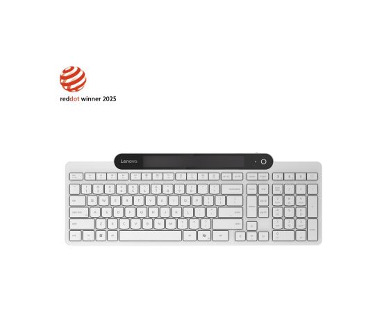 Lenovo 800 Self-Charging Bluetooth Keyboard-US English Keyboard Bluetooth US English White Клавиатуры